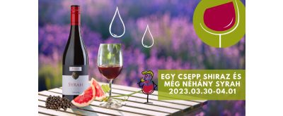   Egy csepp Shiraz és még néhány Syrah - Kötetlen kóstoló 2023.03.30 - 04.01.